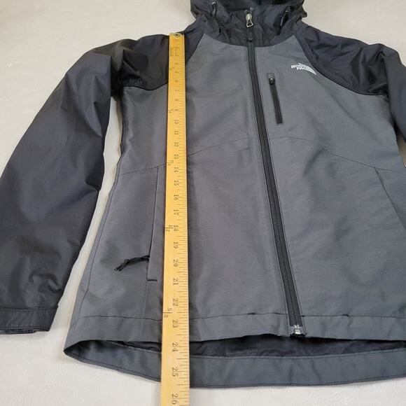 The North Face DryVent Black Gray Hooded Zip-Up Wind Rain Jacket Women's XS - Picture 5 of 11